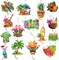 32pcs Hawaiian Aloha Party Decorations, Hawaiian Aloha Birthday Banner Hanging Swirls